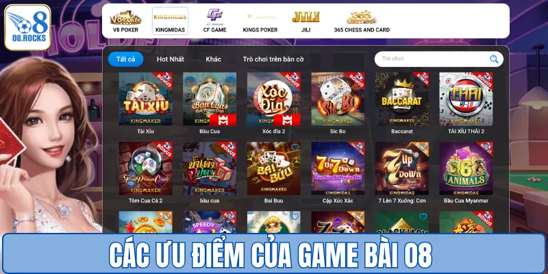 Các ưu điểm của game bài O8